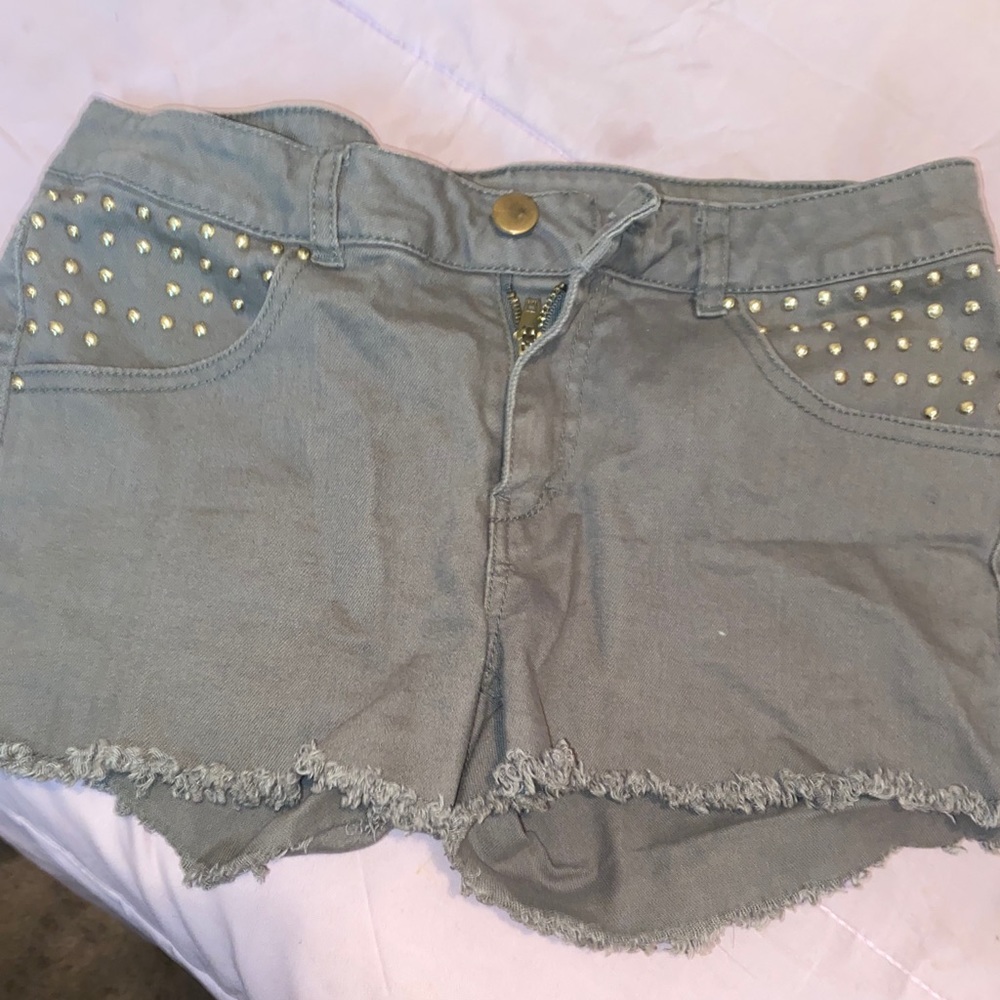 Army green shorts